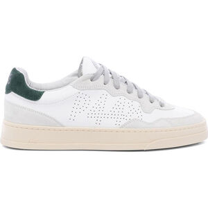 P448 Leather Low Top Sneakers White Green Size 36